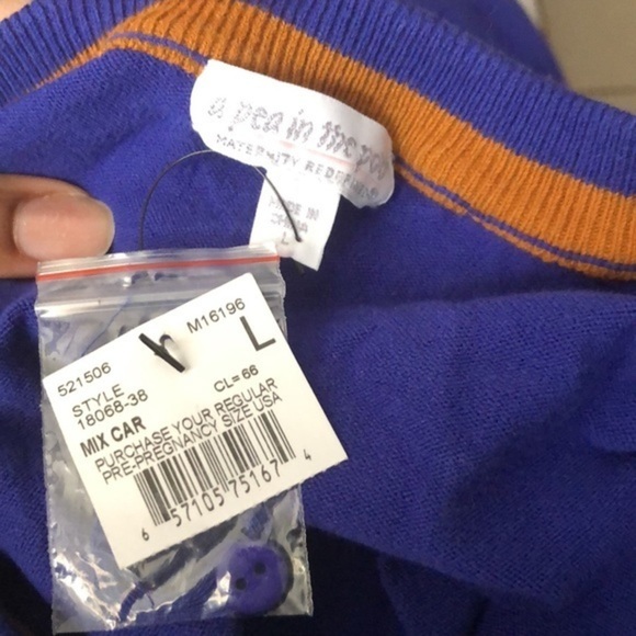 A Pea in a Pod Maternity Button Front Cardigan LRG - Picture 2 of 2